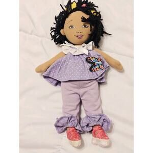 Vtg Madame Alexander Fancy Nancy Black Girl Shoes Plush Stuffed Gift 10' Doll